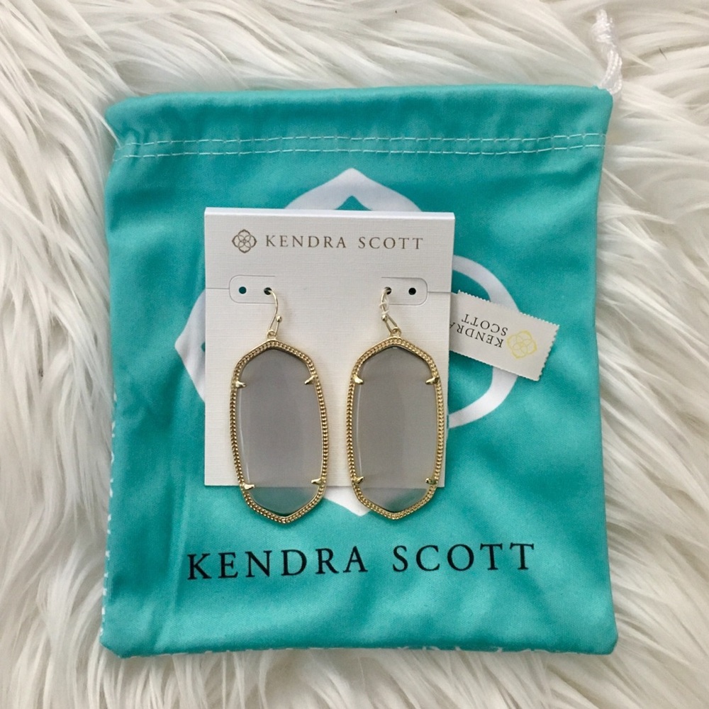 Kendra Scott Danielle Gold Earrings in Slate